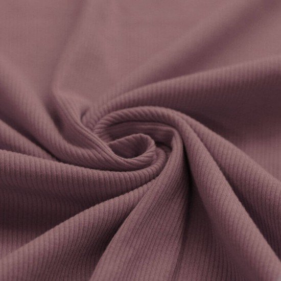 Tessuto Jersey Di Cotone Costine Mauve Antico - (Jersey Tessuti)