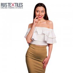 Deluxe Stretch Satin Fabric Camel