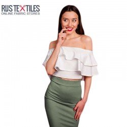 Deluxe Stretch Satin Fabric Olive