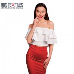 Deluxe Stretch Satin Fabric Red