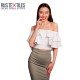 Tessuto Di Raso Stretch Deluxe Taupe - (Tessuti Moda)