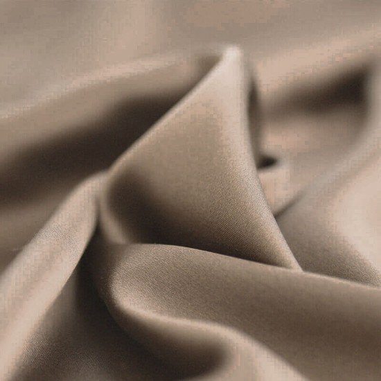 Tessuto Di Raso Stretch Deluxe Taupe - (Tessuti Moda)