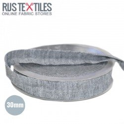 Folding Braid "Wool Look" Melee Light Grey 30mm 