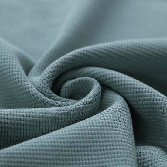 Tissu Jersey Gaufré Tricoté Vieux Vert - (Tissus Jersey)