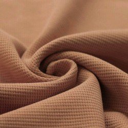 Waffle Knit Jersey Fabric Peach