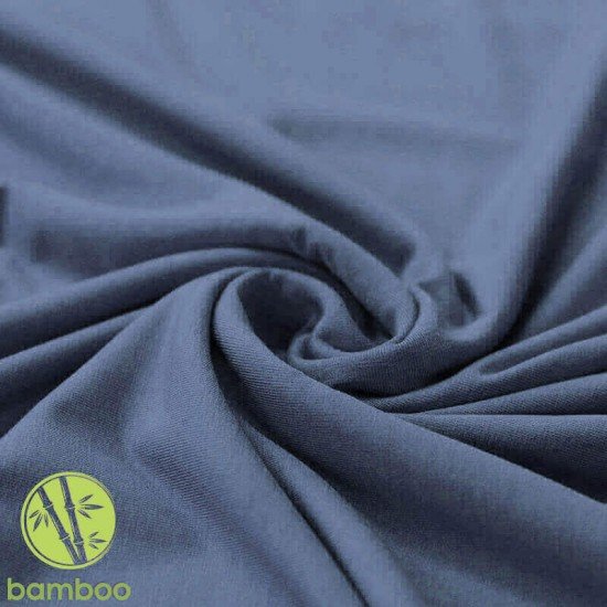 Tessuto Jersey Di Bambù Jeans Scuro - (Jersey Tessuti)