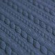 Tissu Jersey Matelassé à Motif Torsade Jeans Foncé - (Tissus De Mode)