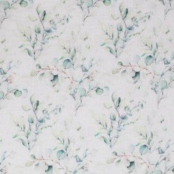 Double Gauze Fabric Digital Print - Eucalyptus Bouquet