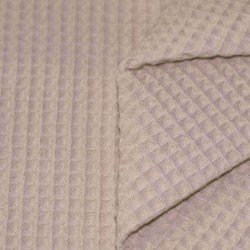 Waffle Pique Fabric Dark Beige