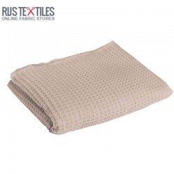Waffle Pique Fabric Dark Beige