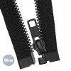 Metal Divisible Zipper YKK Black Oxidized Element 80CM 