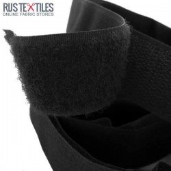 Klittenband Opnaaien Zwart 20mm (Per 25m)