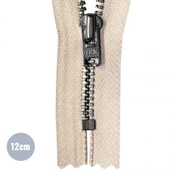 Zipper Beige 12CM Metal Zipper Beige 12CM Metal