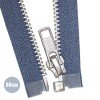 Silver Metal Divisible Zipper YKK Dark Jeans 80CM
