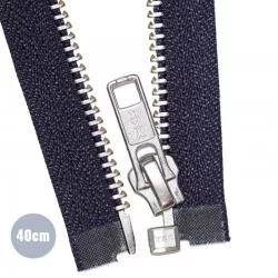 Zilver Metaal Deelbare Rits YKK Marine 40CM