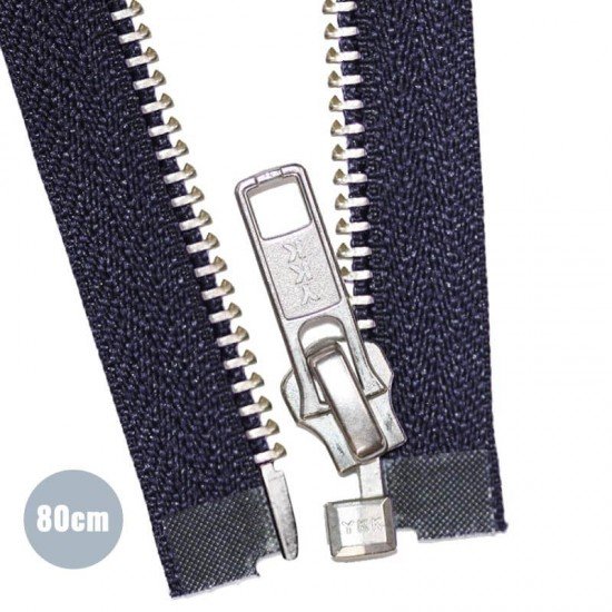 Métal Argentée Fermeture Éclair Séparable YKK Marine 80CM - (Fermetures Éclair YKK )
