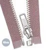Zilver Metaal Deelbare Rits YKK Oud Roze 40CM