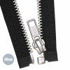 Métal Argentée Fermeture Éclair Séparable YKK Noir 40CM