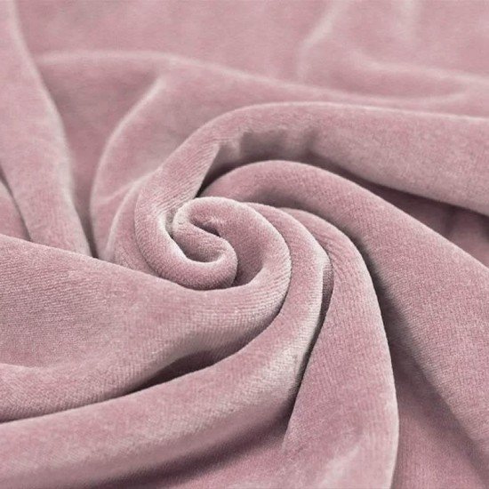 Nicki Velour Stoff Altrosa - (Nicki Velour Stoffe)