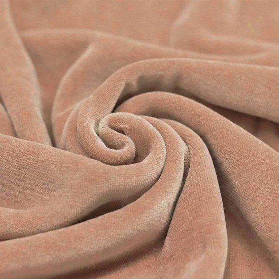 Tissu Nicky Velours Pêche - (Nicky Velours Tissus)
