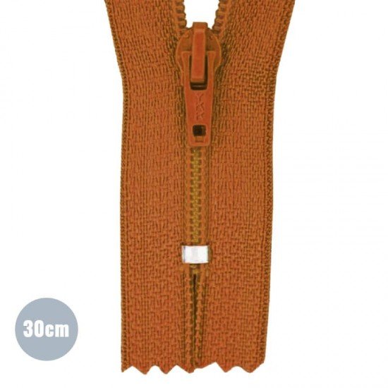 Zipper YKK Cognac 30CM Nylon Not Divisible