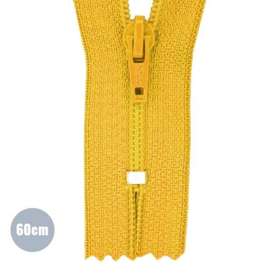 Fermetures Éclair Ocre 60CM Nylon Non Séparable - (Non Séparable Fermetures Éclair Nyon YKK)