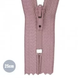 Zipper YKK Old Pink 25CM Nylon Not Divisible