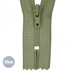 Zipper YKK Olive 25CM Nylon Not Divisible