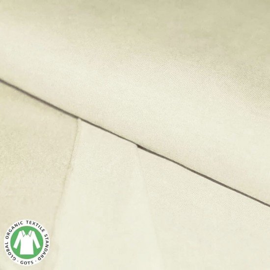 Organic French Terry Stof (Gots) Naturel - (Jersey Stoffen)