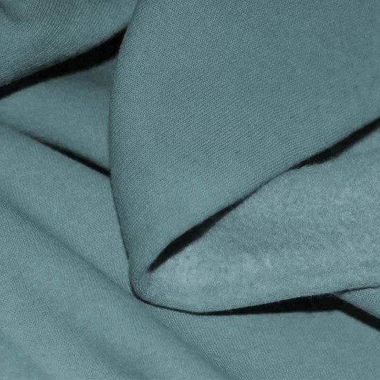 Tessuto Felpa Cotone Antico Verde  - (Tessuti Felpa Cotone (Rovescio Garzato) )