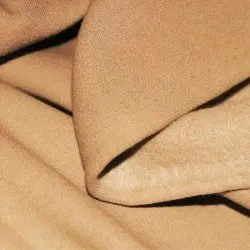 Tessuto Felpa Cotone Cammello