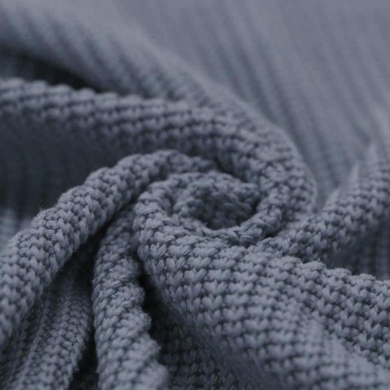 Big Knit Fabric Dark Jeans