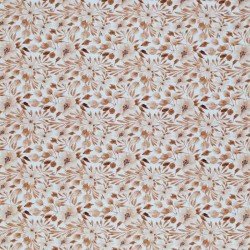 Cotton Poplin Digital Print - Asiatic Lily Flower Ecru