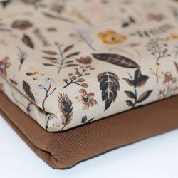 Jersey Katoen Digitale Print - Bruine Takken Jersey Katoen Digitale Print - Bruine Takken