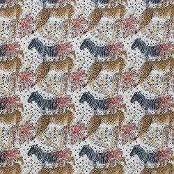 Jersey Cotton Fabric Digital Print - Cheetah And Zebra