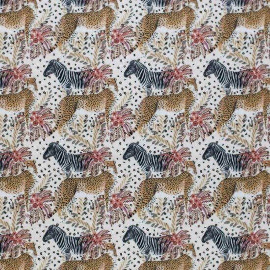Jersey Coton Impression Numérique - Guépard Et Zèbre - (Jersey Coton Impression Numérique)