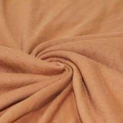 Pointelle Cotton Jersey Fabric (Mini) Peach