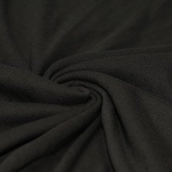 Pointelle Cotton Jersey Fabric (Mini) Black