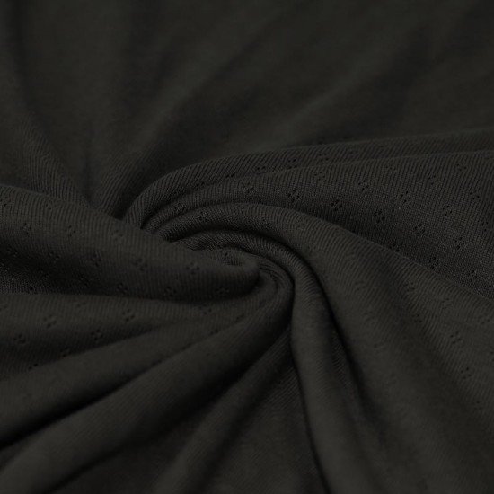 Tissu Jersey Pointoille (Mini) Noir - (Tissus Jersey)