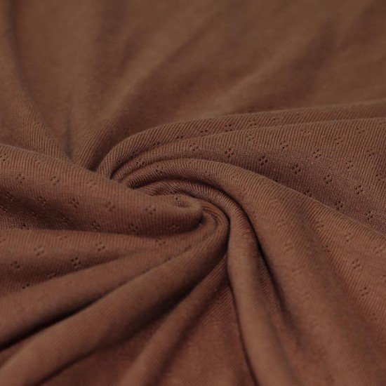 Tessuto A Maglia Pointoille (Mini) Marrone Chiaro - (Jersey Tessuti)