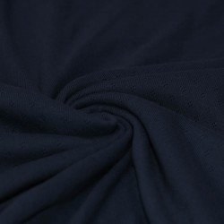 Pointelle Cotton Jersey Fabric (Mini) Navy