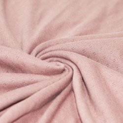 Pointelle Cotton Jersey Fabric (Mini) Nude Pink