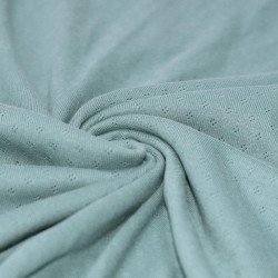 Pointelle Cotton Jersey Fabric (Mini) Sea Green
