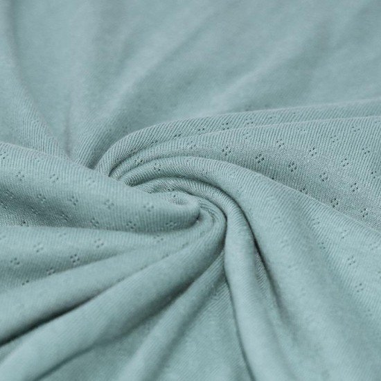 Tissu Jersey Pointoille (Mini) Mer Verte - (Tissus Jersey)