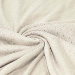 Pointelle Cotton Jersey Fabric (Mini) Natural Beige 