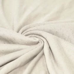 Pointoille Bomuldsjersey Stof (Mini) Naturel Beige