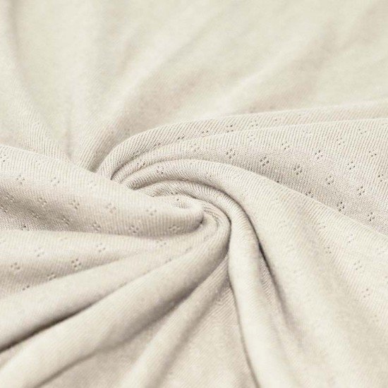 Tessuto A Maglia Pointoille (Mini) Beige Naturel - (Jersey Tessuti)