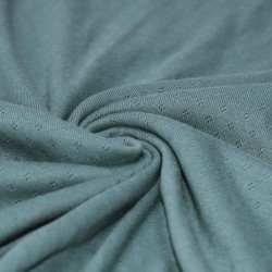 Pointelle Cotton Jersey Fabric (Mini) Old Green