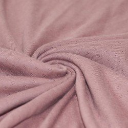 Pointelle Cotton Jersey Fabric (Mini) Old Pink
