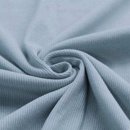 Rib Jersey Stof Licht Jeans - (Jersey Stoffen)